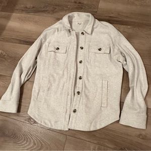 Madewell Light Gray Button-Up Top